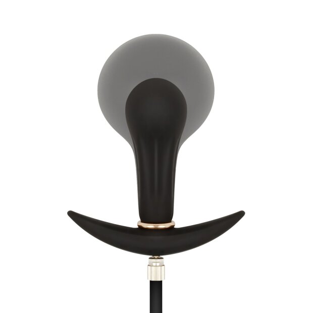 Easytoys Plug Anal Gonflable avec Pompe Noir 8 cm Ø 3 cm