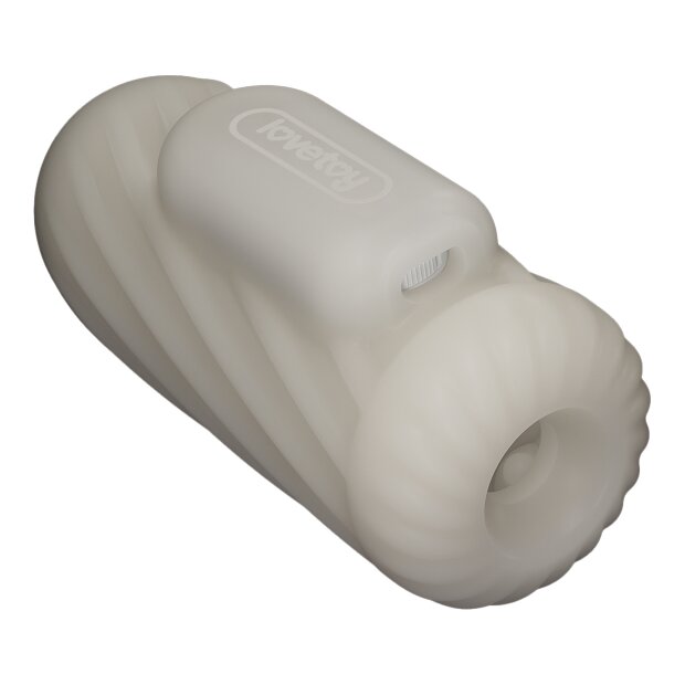 LoveToy Knights Ring Vibrating Dual Purpose Sleeve Spiral White