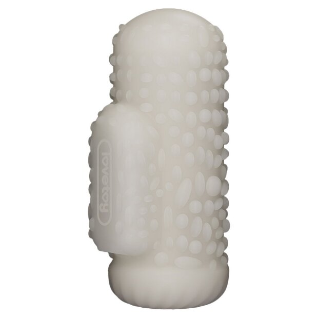 LoveToy Knights Ring Vibrating Dual Purpose Sleeve Drip White