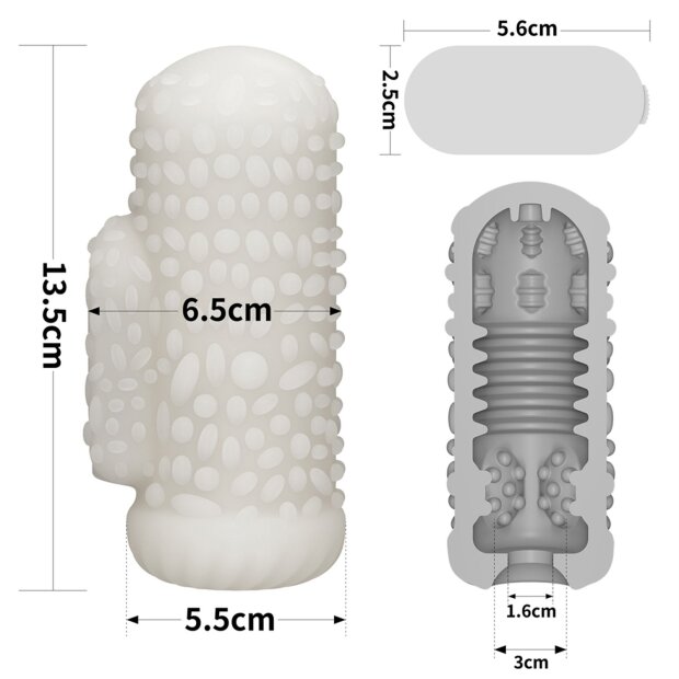 LoveToy Knights Ring Vibrating Dual Purpose Sleeve Drip White