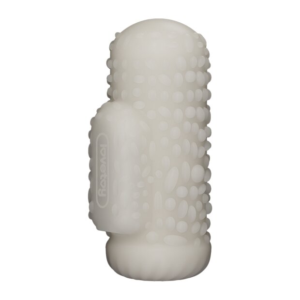 LoveToy Knights Ring Vibrating Dual Purpose Sleeve Drip White