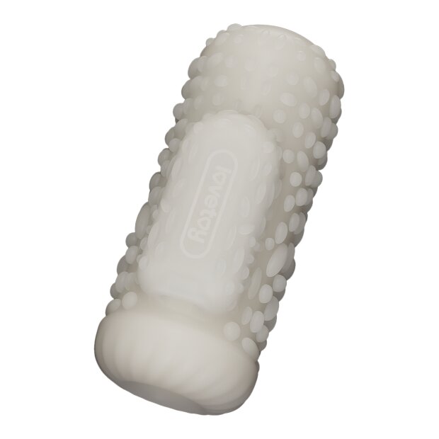 LoveToy Knights Ring Vibrating Dual Purpose Sleeve Drip White