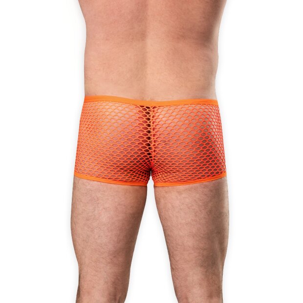 Amorable Short en résille Orange S-M