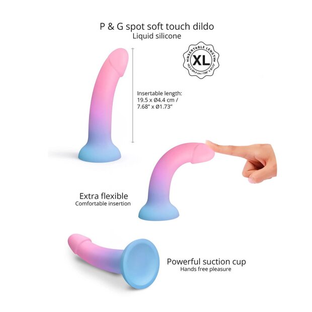 Love to Love Utopia Dildolls Size XL Rose/Violet/Blue 21 cm