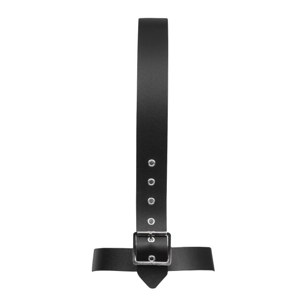 Rimba Harnais de Tête en Cuir avec Crochet Nasal Noir