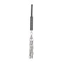 Rimba Lederpeitsche mit Metallkette Silber Schwarz