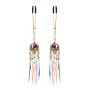 Rimba Nipple Clamps with Feathers Multicolour