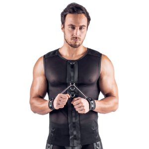 Svenjoyment Sleeveless Mesh Shirt with Soft Handcuffs...