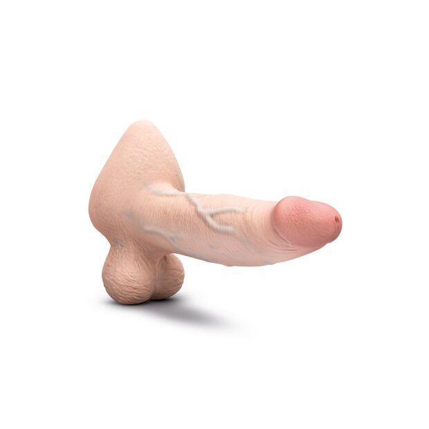 B-Vibe Slipskin Realistic Silicone Dildo 9 Inch Girthy Cream