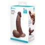 B-Vibe Slipskin Realistic Silicone Dildo 6.5 Inch Curved Brown