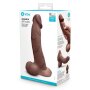 B-Vibe Slipskin Realistic Silicone Dildo 10 Inch Curved Brown
