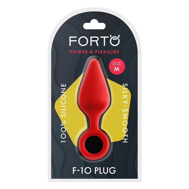 Forto F-10 Silicone Plug W/ Pull Ring Medium Rouge