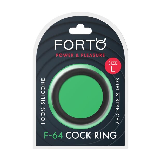 Forto F-64 Ring Wide Large Noir Ø 5 cm