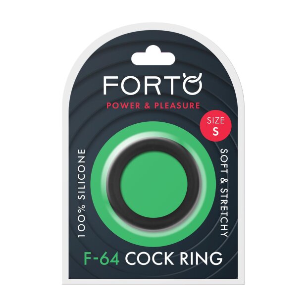 Forto F-64 Ring Wide Small Noir Ø 4 cm