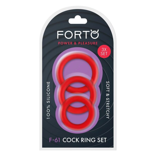 Forto F-61 Set de C-Rings 3 pièces Rouge