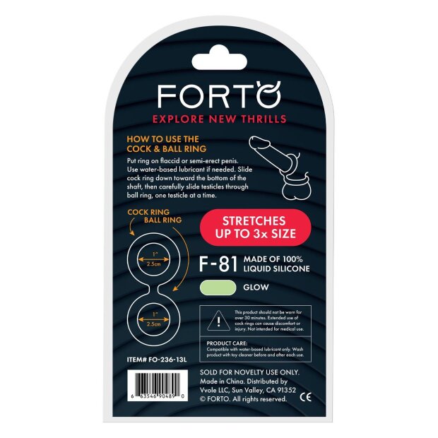 Forto F-81 Double Ring Jaune Glow in the Dark