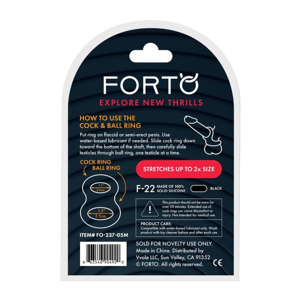 Forto F-22 Anneau D Medium Noir