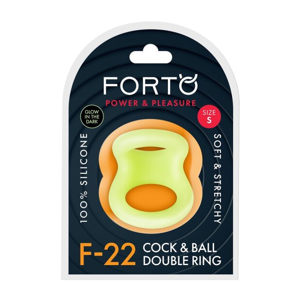 Forto F-22 D Ring Small White Glow in the Dark