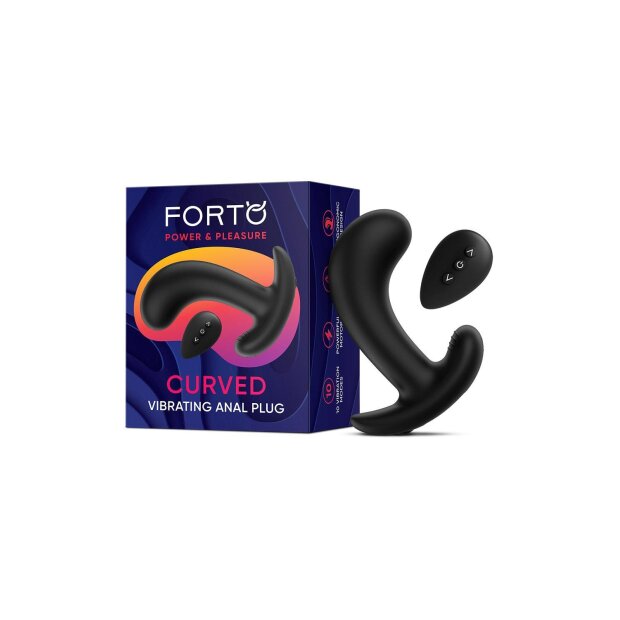 Forto Vibrierender Analplug mit Fernbedienung Schwarz