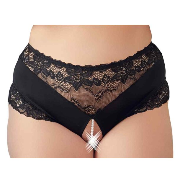 Perlenslip schwarz 3XL