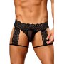 G-String Garter Shorts Black L/XL