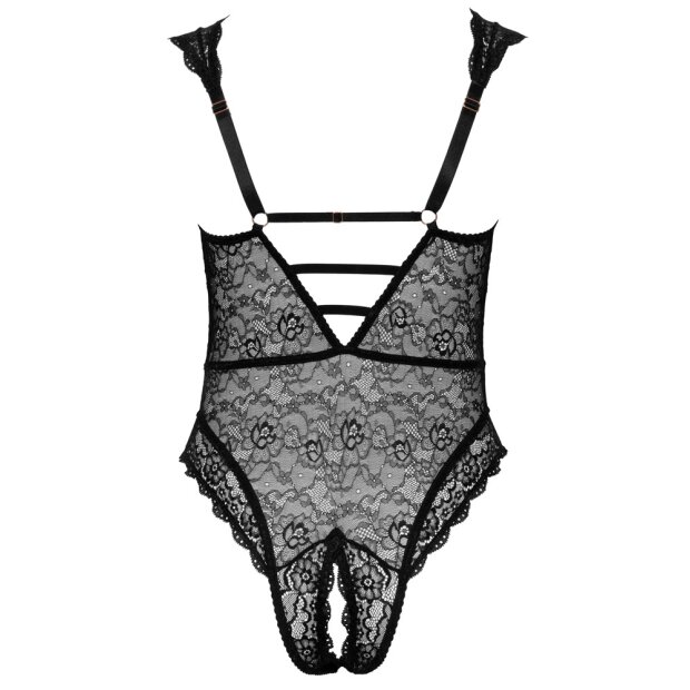Spitzenbody mit geschnürter Front 95D/2XL
