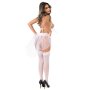 Bra & Garter Panty Set White L/XL
