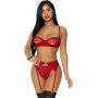 Forplay Just a Peek Dessous Set rot M