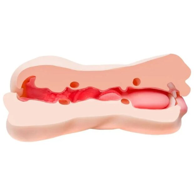 Motsutoys XTC Sujiman Masturbateur réaliste Bouche & Vagin 0,47 Kg Beige