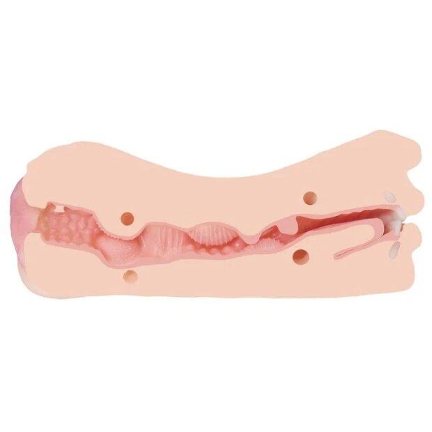 Motsutoys Nupu 3 Lèvres vaginales Vagin de poche 0,49 Kg Beige