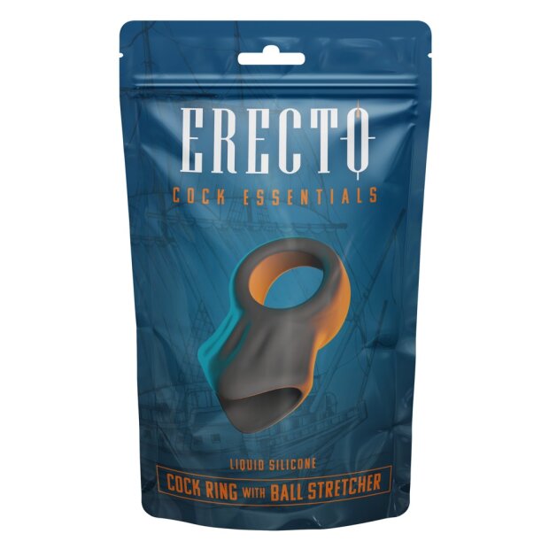 Erecto Anneau pénien avec écarteur de testicules Noir Ø 2,6-3 cm
