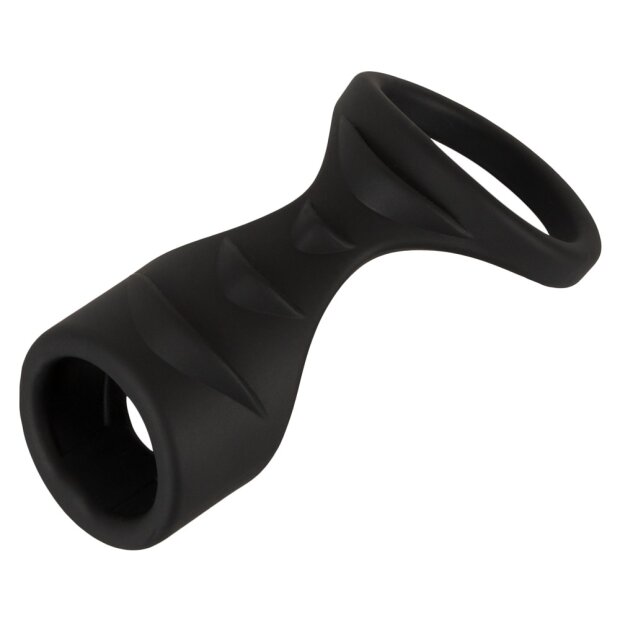 Erecto Penissleeve mit Hodenring Schwarz Ø 3-4,2 cm