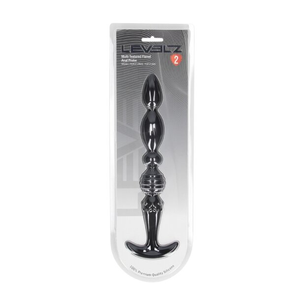 Levelz Multi Textured Silicone Anal Beads with Flared