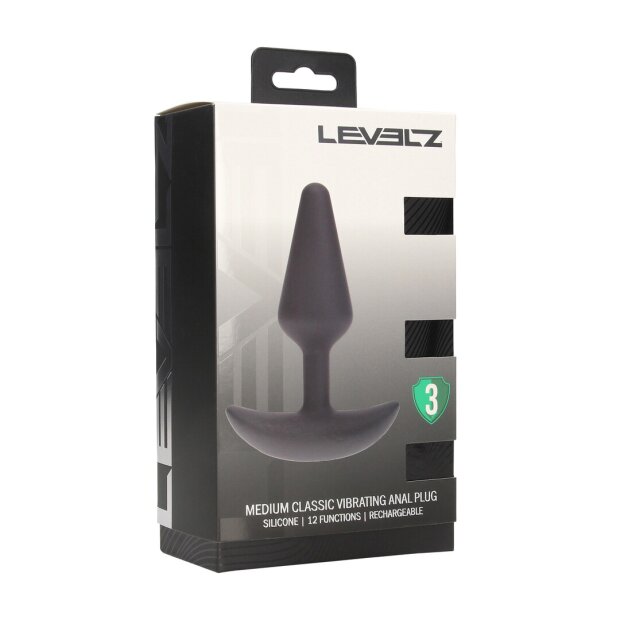 Levelz Classic Medium Vibrating Silicone Anal Plug