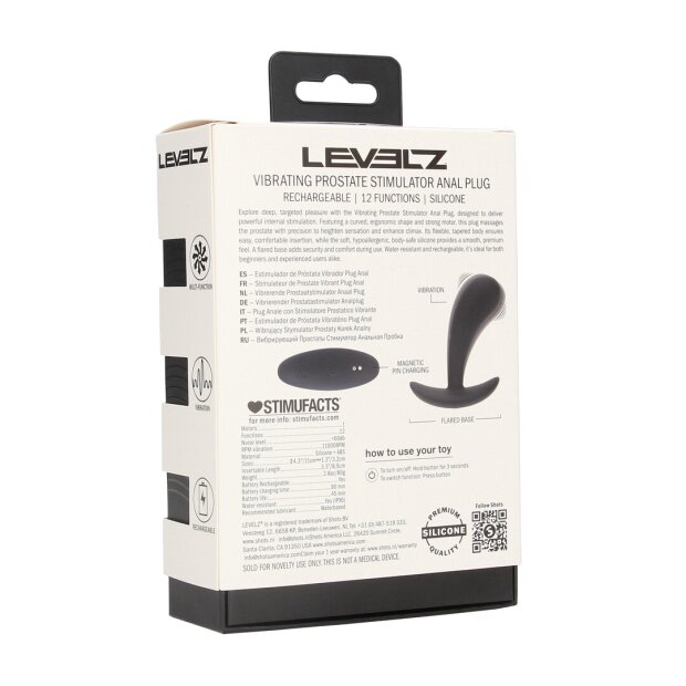 Levelz Vibrating Silicone Prostate Stimulator Anal Plug S