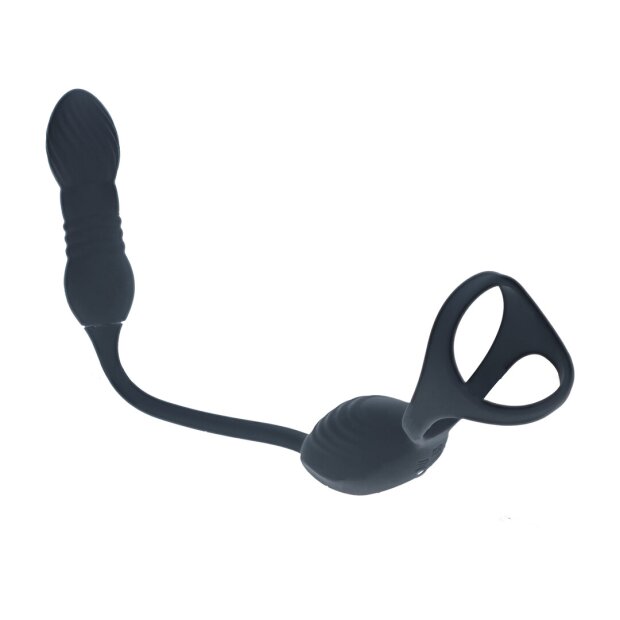 Levelz Vibrating and Thrusting Silicone Tri-O Cock Ring