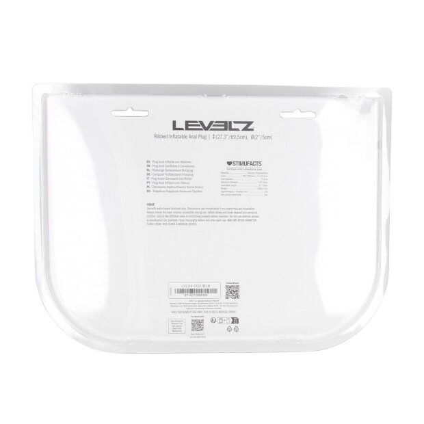 Levelz Ribbed Inflatable Silicone Anal Plug