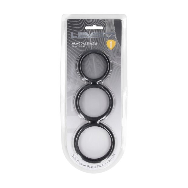 Levelz Breites O-Silikon Penisring-Set 3-teilig