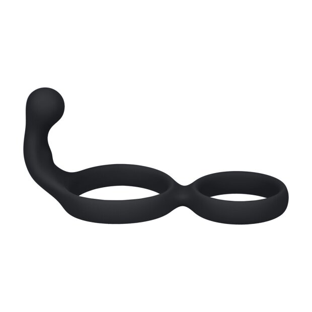 Levelz Silicone Double Cock Ring with Anal Stimulator