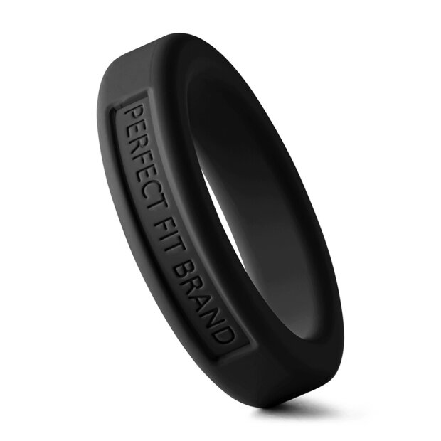 Perfect Fit Silicone Classic Penisring Schwarz