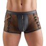 Svenjoyment Netz-Pants mit Wetlook und Ketten Schwarz 2XL