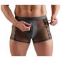 Svenjoyment Netz-Pants mit Wetlook und Ketten Schwarz 2XL