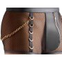 Svenjoyment Netz-Pants mit Wetlook und Ketten Schwarz 2XL