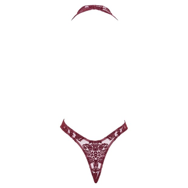 Noir Kink Royal Transparenter Riostring-Body Burgundrot M