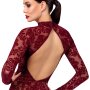 Noir Kink Royal Robe Longue Transparente Bordeaux XL