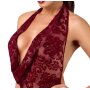 Noir Kink Royal Mini Robe Transparente Bordeaux XL