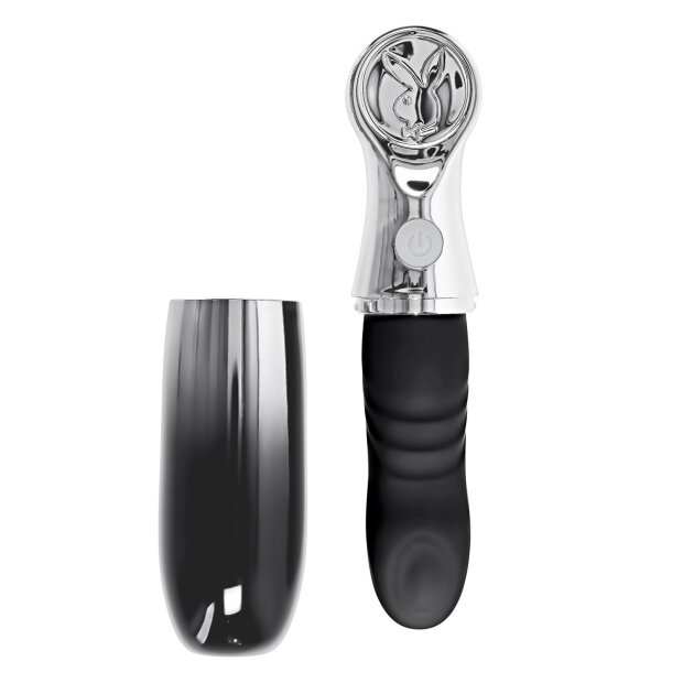 Evolved Playboy Mini Vibrator Bon Voyage 18,7 cm Black Silver