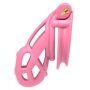CockLock Rosa ABS Keuschheitskäfig mit Schloss 9,5 cm