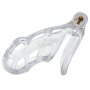 CockLock Cage de Chasteté Transparente en ABS avec Serrure 10 cm
