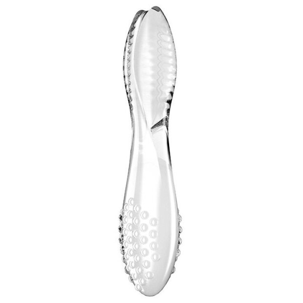Satisfyer Textured Glass Double Dildo 20 cm